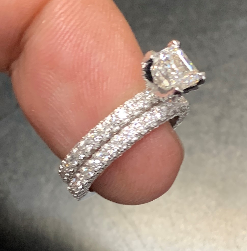 Asscher Cut Bridal Set